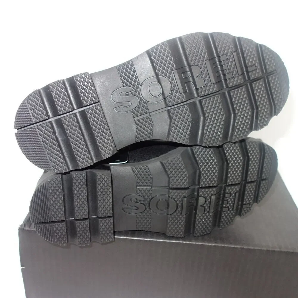 NEW Sorel Women's 5 Lennox Lace Cozy Boots Waterproof Shearling Lug  Black